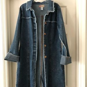 REALITY JEANS DENIM DUSTER/COAT